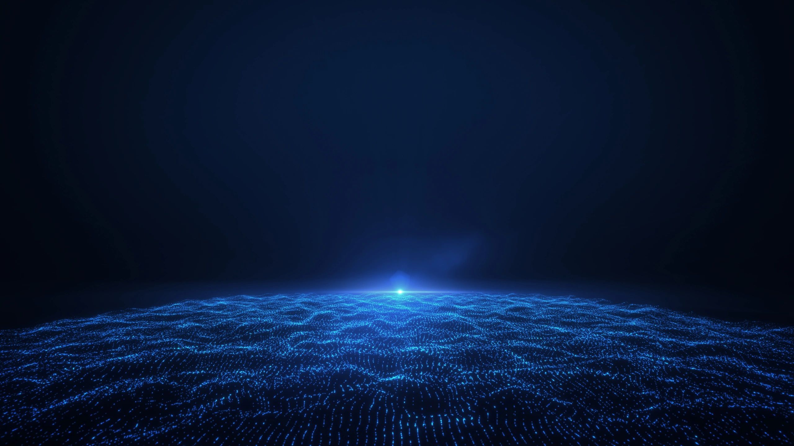 Futuristic blue digital landscape representing innovation and connectivity